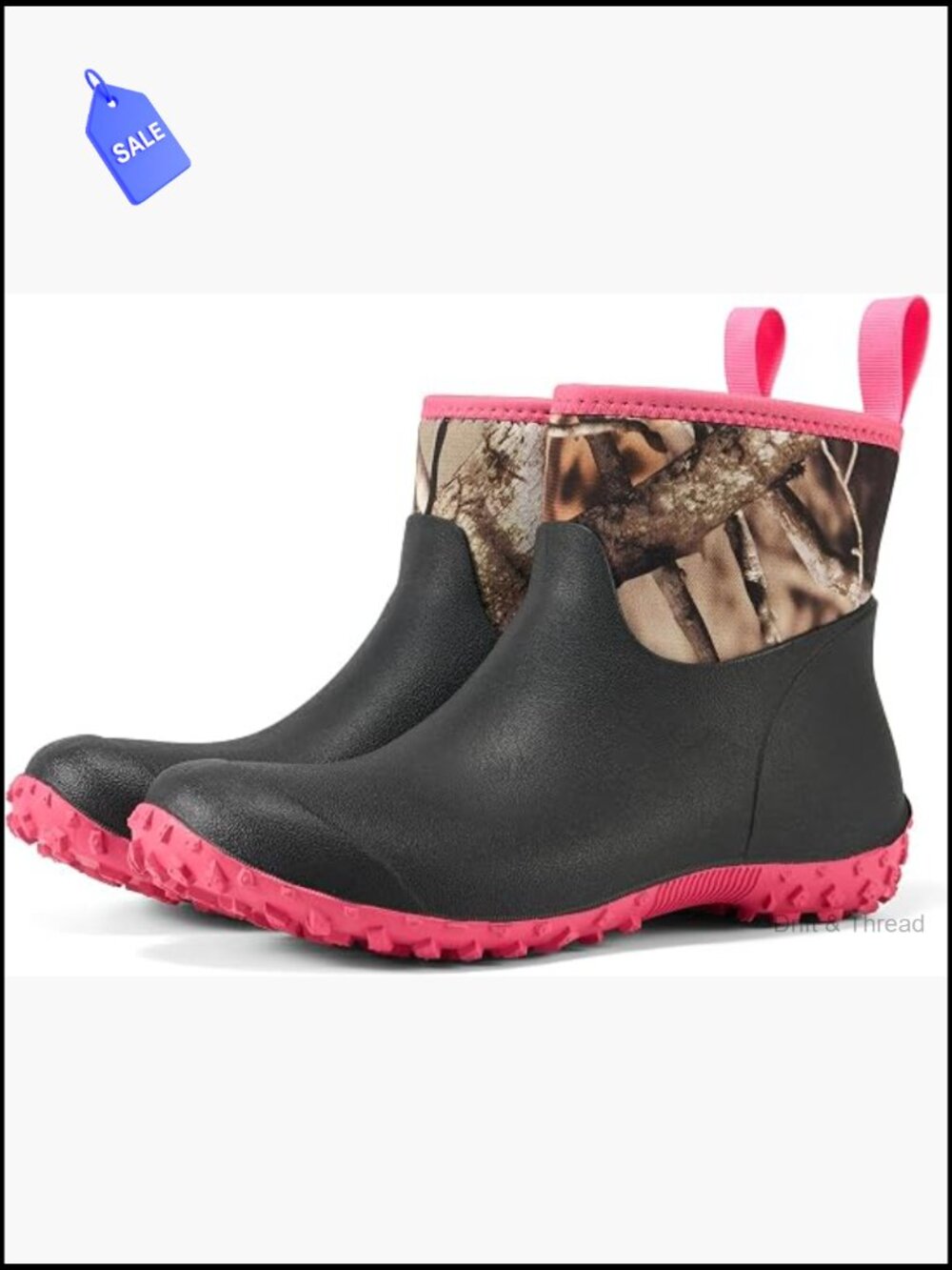Waterproof Rubber Ankle Rain Boots Garden Shoes Lightweight Slip-On